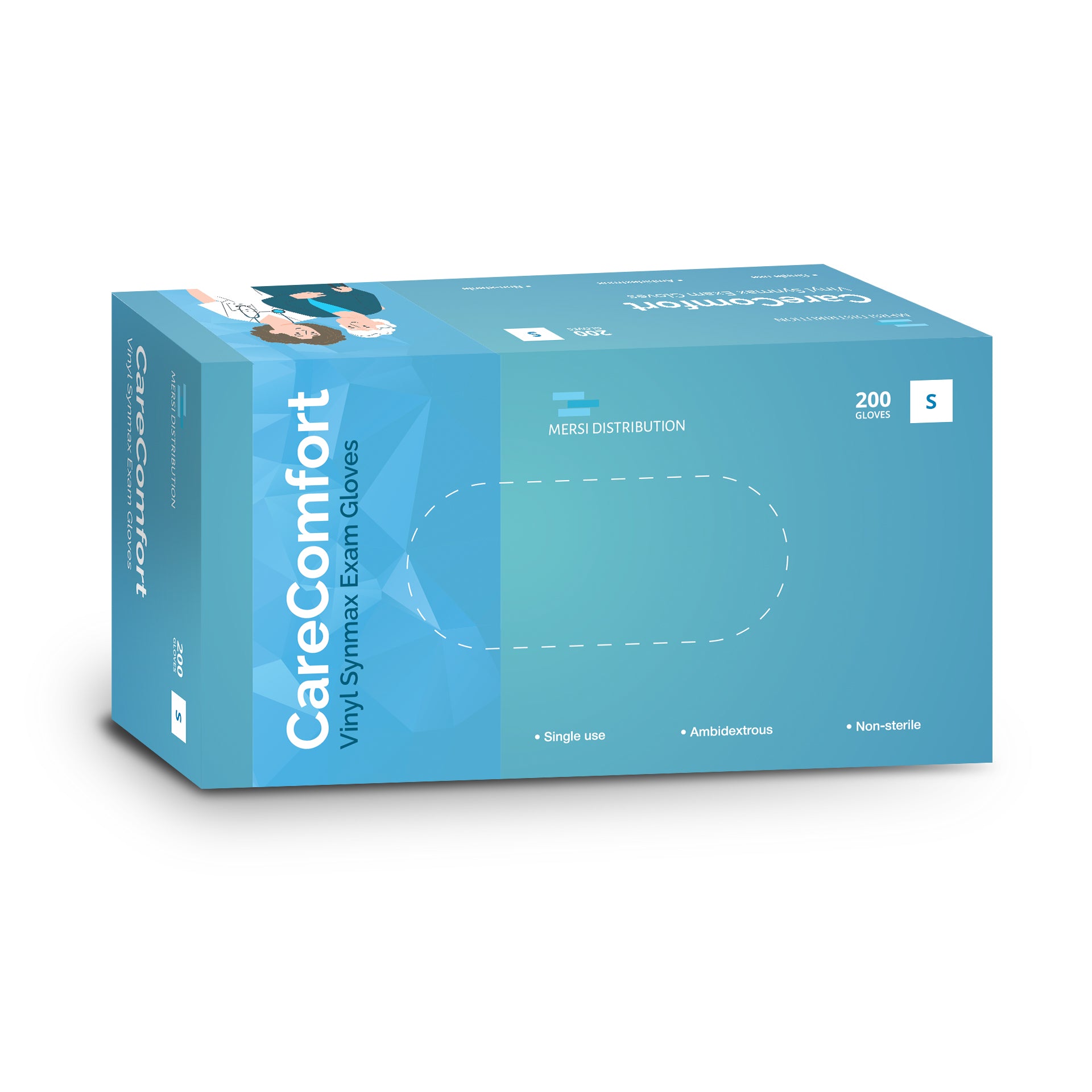 CareComfort Stretch Vinyl Exam Gloves