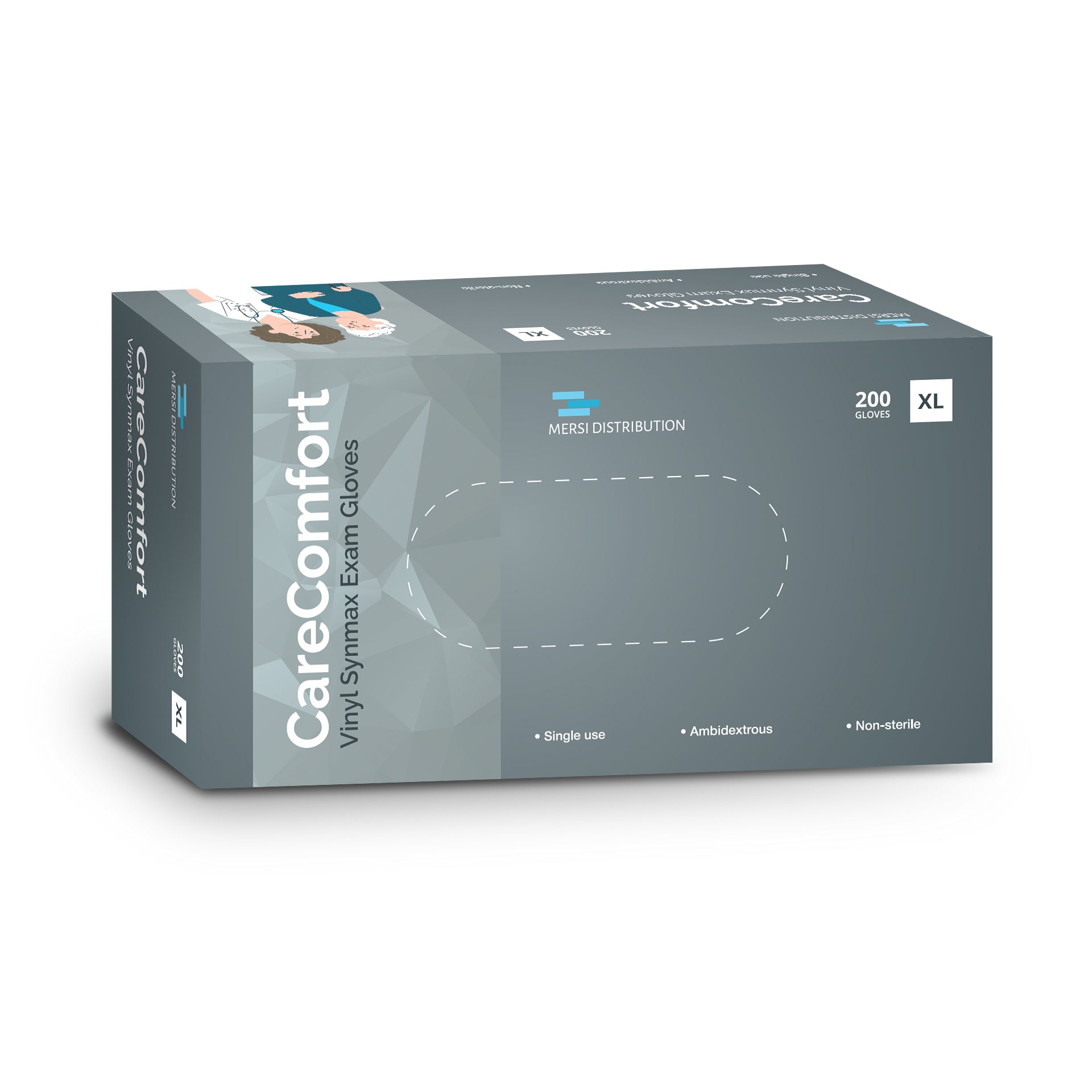 CareComfort Stretch Vinyl Exam Gloves