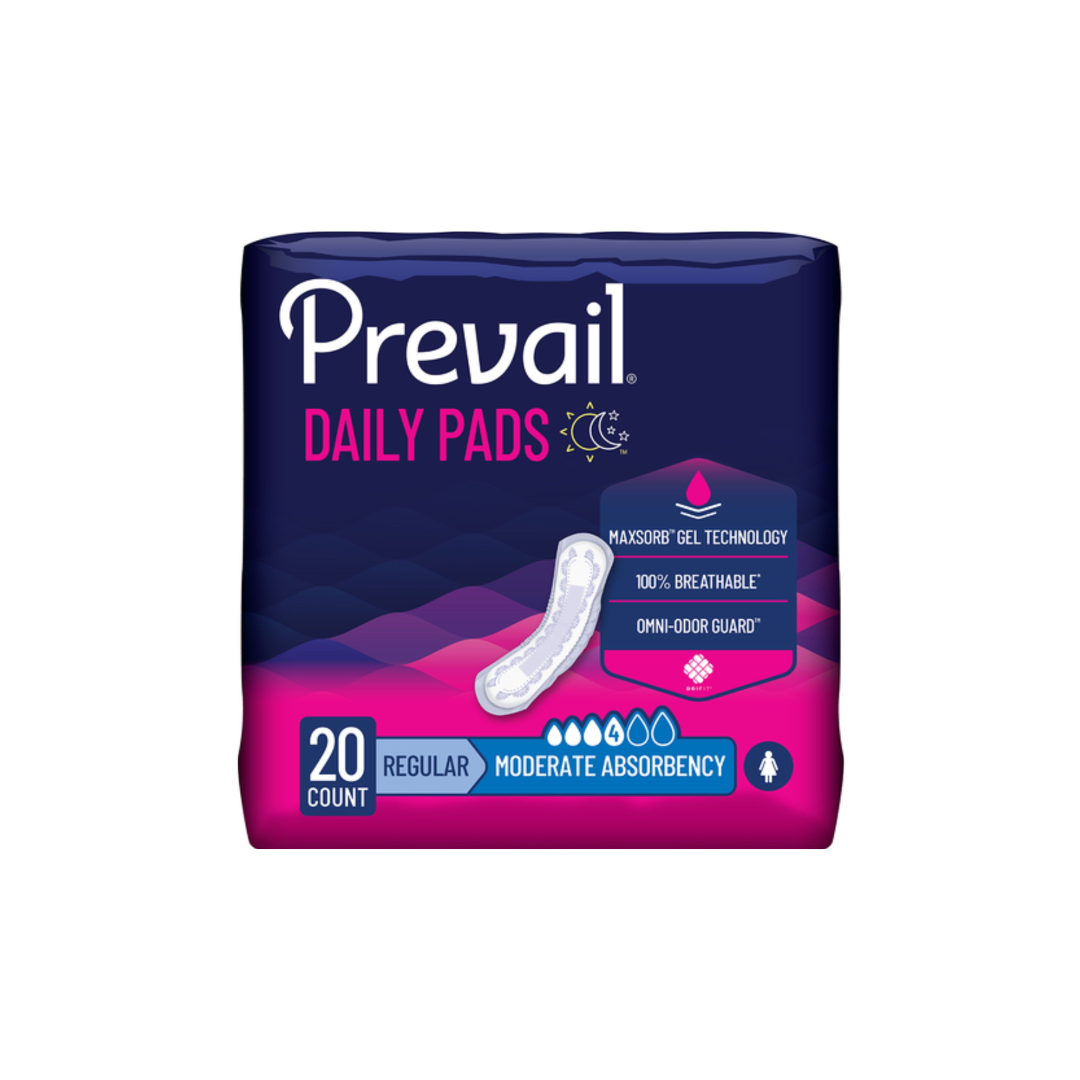 Prevail Bladder Control Pad, Moderate Absorbency 9.25"