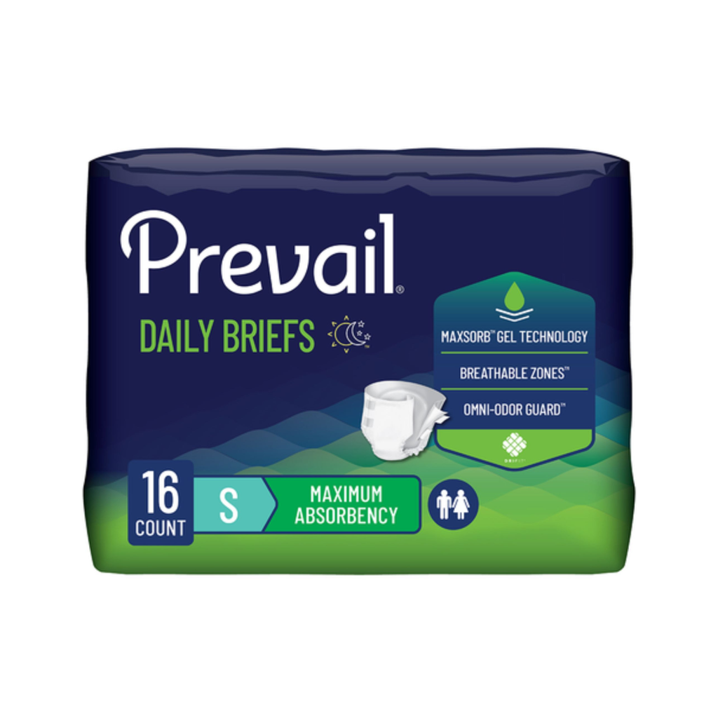 Prevail Adult Incontinent Disposable Briefs - Small